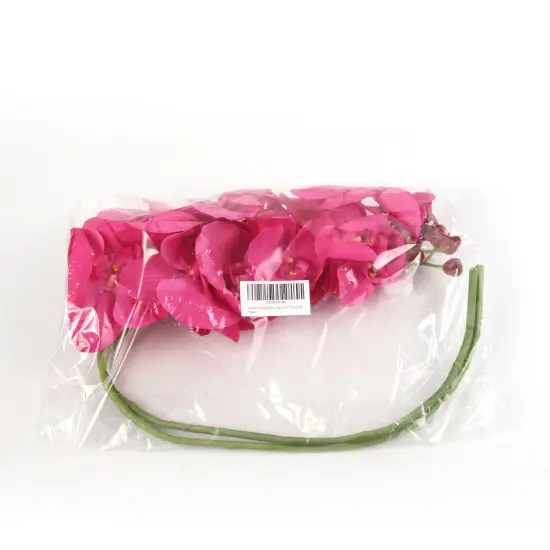 2-Pack: 33.5-Inch Fuchsia Phalaenopsis Orchid Stem with 9 Realistic Silk Blooms {4}