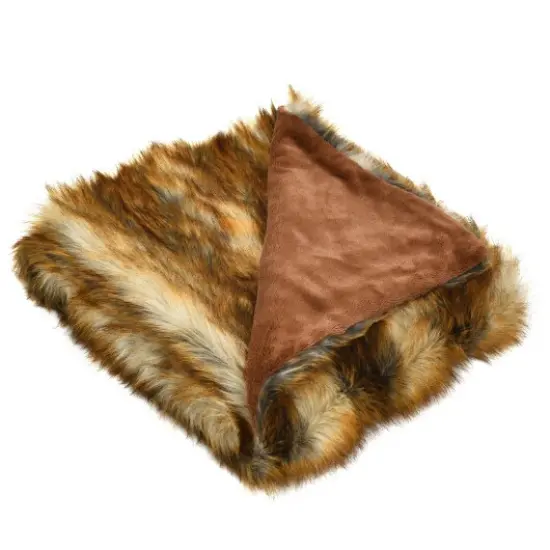 Soft Warm Fluffy for Bed Luxury Plush Faux Fur Blanket -L {3}