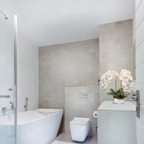 4-Pack: Real Touch White Phalaenopsis Orchid Stem, Floral Home by Artificial Flowers {5}