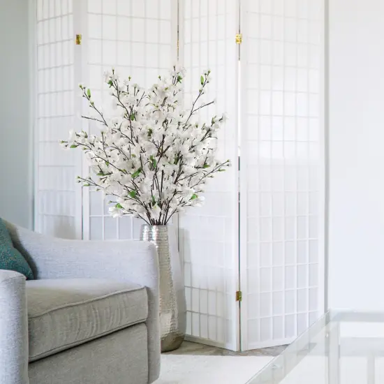 6-Pack 36" White Cherry Blossom Sprays &ndash; Realistic Silk Branches for Home, Events & Decor {6}