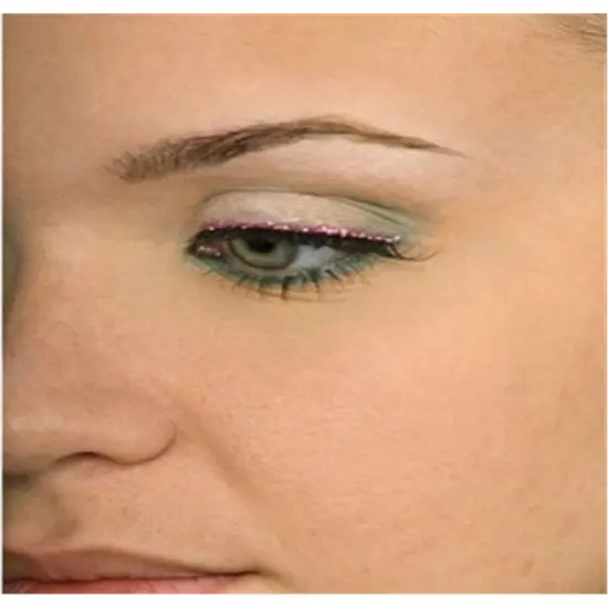 Women'sPink Glitter Eyelashes Costume Eyelids {1}