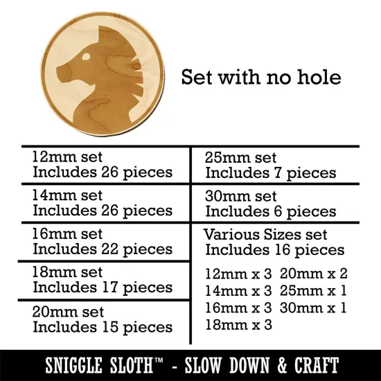 Chess Piece Black Knight Mini Wood Shape Charms Jewelry DIY Craft {1}