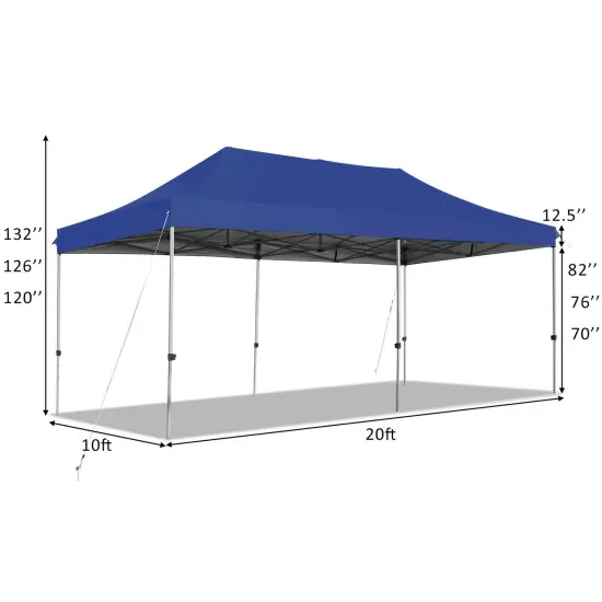 Adjustable Folding Heavy Duty Sun Shelter with Carrying Bag Blue {4}