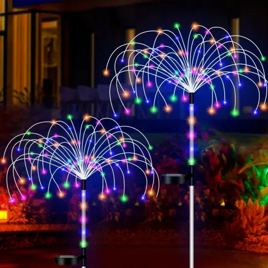 Outdoor Solar Firework Lights - 150 LED Waterproof Garden Decor Lights {5}