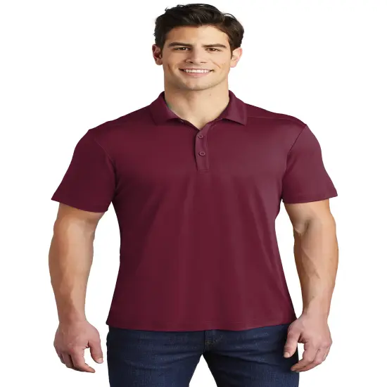 Men's Classic Polo T-Shirt – Premium Cotton, Tailored Fit, Breathable Fabric, Casual & Formal Wear, Short Sleeve Stylish Polo for Me Cardinal {1}