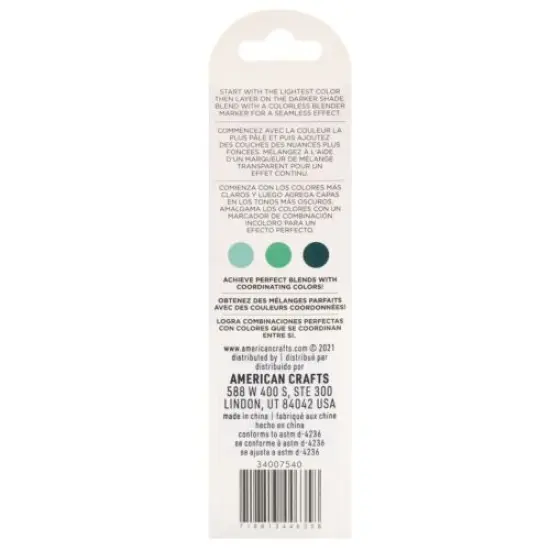 American Crafts - Sketch Markers Collection - Dual Tip - Chisel and Fine Point - Forest 3 Pack 34007540 {4}