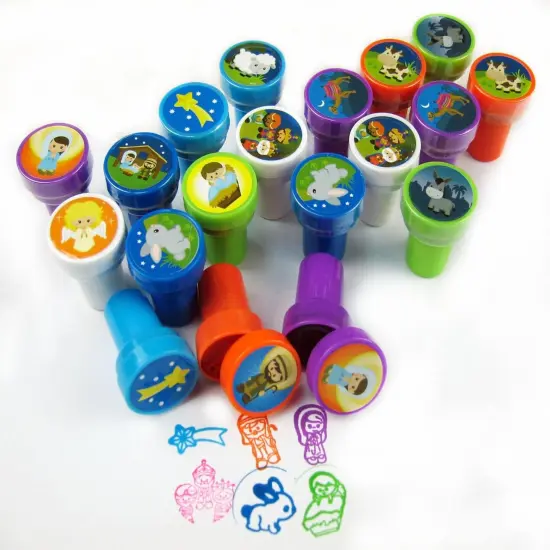 TINYMILLS 24 Pcs Nativity Christian Religious Stampers for Kids {3}