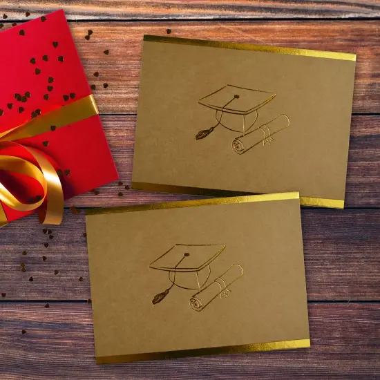 Great Papers! Thank You Note Card and White Envelope, Grad-itude with Gold Foil, 4.75" x 3.375"(folded), 50 count {3}