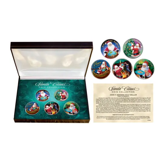 Santa Claus JFK Half Dollar Coin Box Set {1}