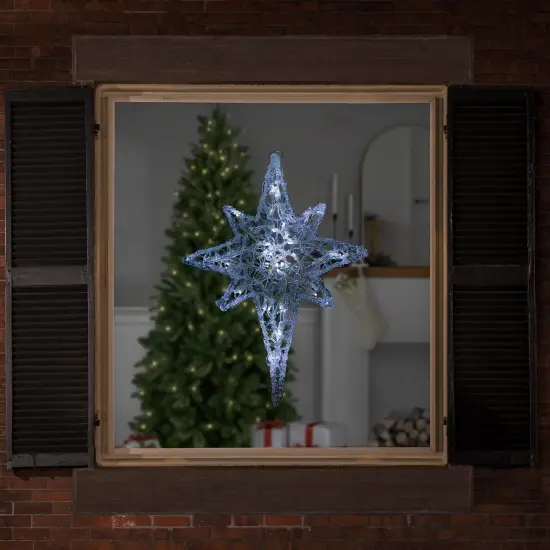 Northlight LED Lighted Star of Bethlehem Twinkle Christmas Decoration - 24" Clear {4}