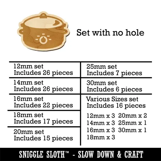 Crock Pot Slow Cooker Mini Wood Shape Charms Jewelry DIY Craft {1}