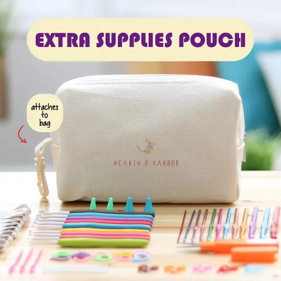 Hearth & Harbor Crochet Bag Organizer Kit White {7}