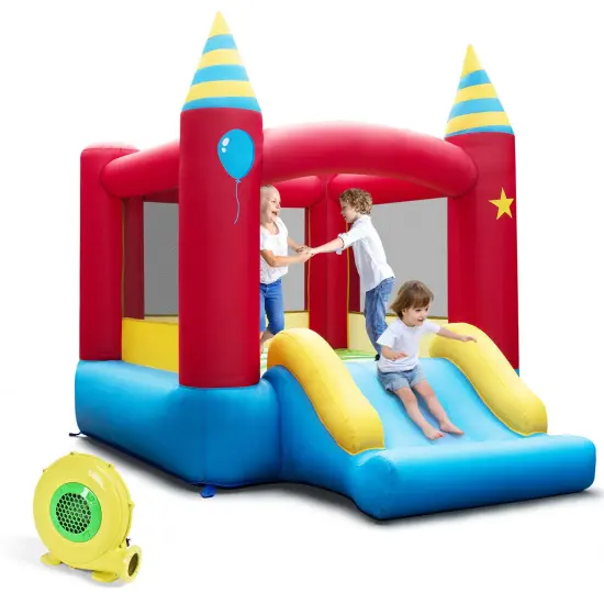 Inflatable Kids Bounce Castle with 480W Blower {5}