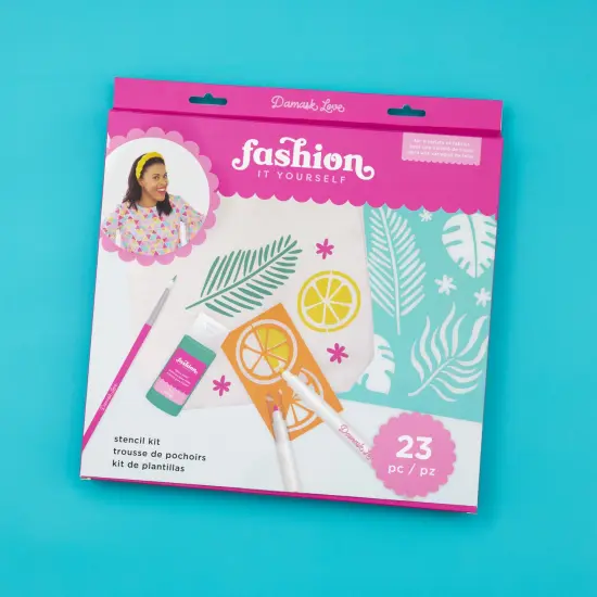 Damask Love Fabric Stencil Kit {6}