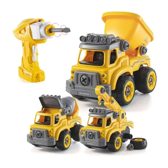 Take Apart Toys with Battery Powered Drill - 3-in-1 Take Apart Truck with Remote Control - Easy Assembly Construction Truck with Drill for Kids Builds Imagination and Building Skills {4}
