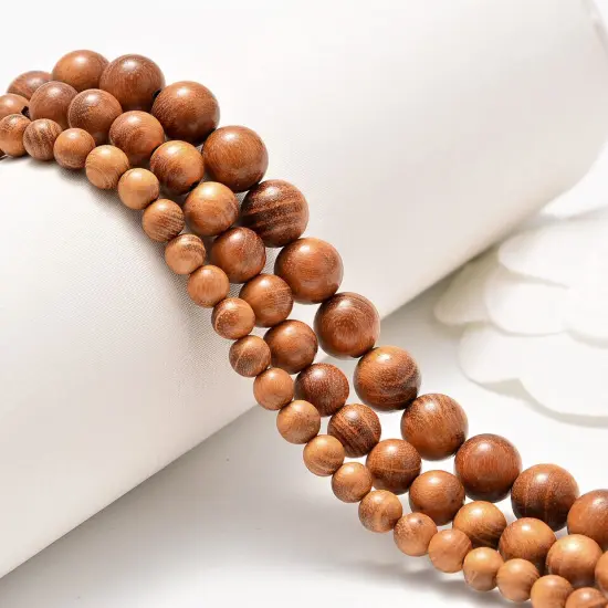 6mm 8mm 10mm Natural Wood Beads Round Polygons Spacer {2}