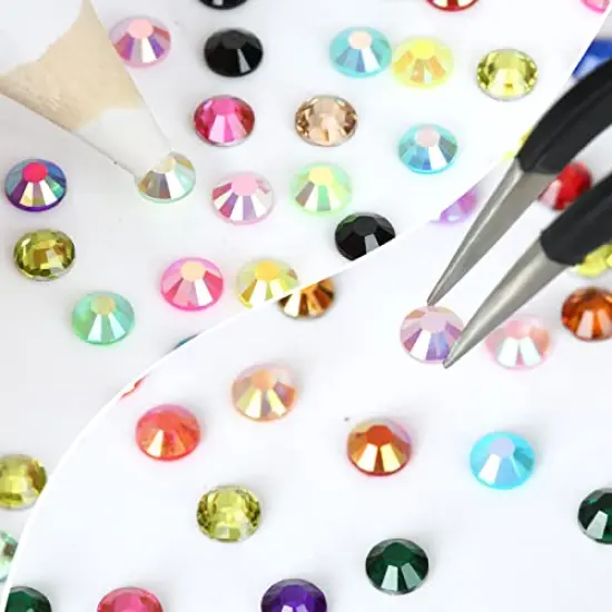 36000 Pieces 3mm Jelly Rhinestones Kit- Resin Mixed Color Rhinestones for Nail Clothes Shoes Tumblers Decoration Gifts Flat Back Round {5}
