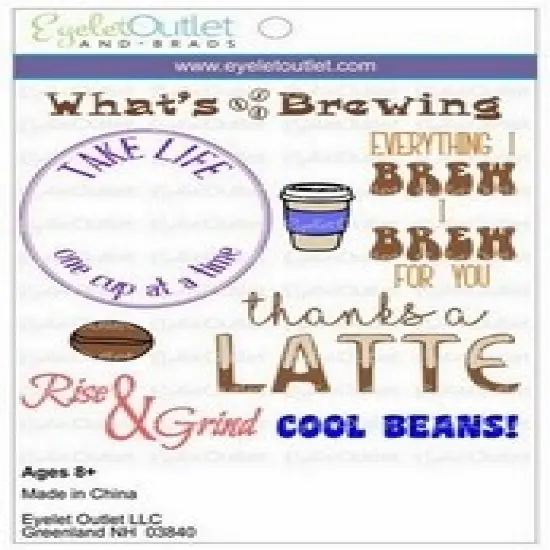 Eyelet Outlet Cling Coffee Stamps {1}