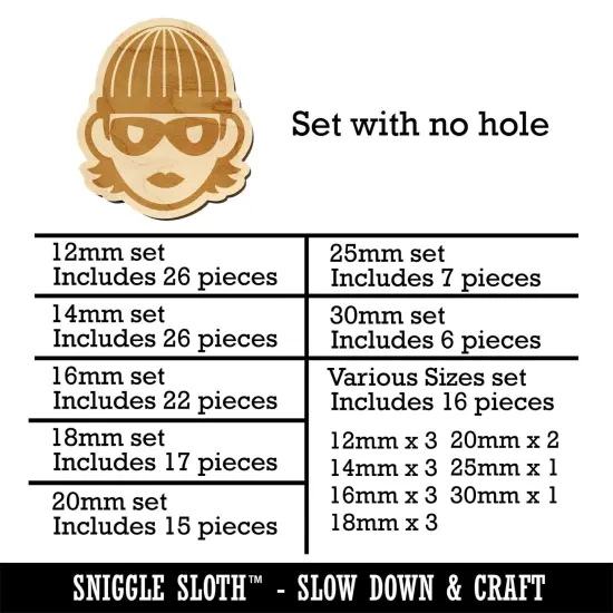 Occupation Thief Burglar Criminal Woman Icon Mini Wood Shape Charms Jewelry DIY Craft {1}