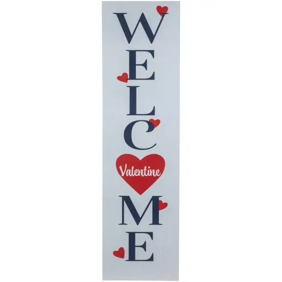 Northlight 38" Welcome Valentine's Day Wooden Porch Board Sign Decoration White {3}