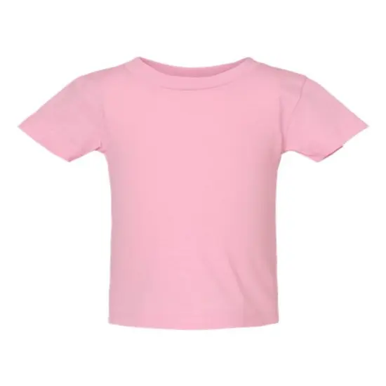 Rabbit Skins&reg; Infant Crew Short Sleeve Cotton Jersey Tee Pink {1}