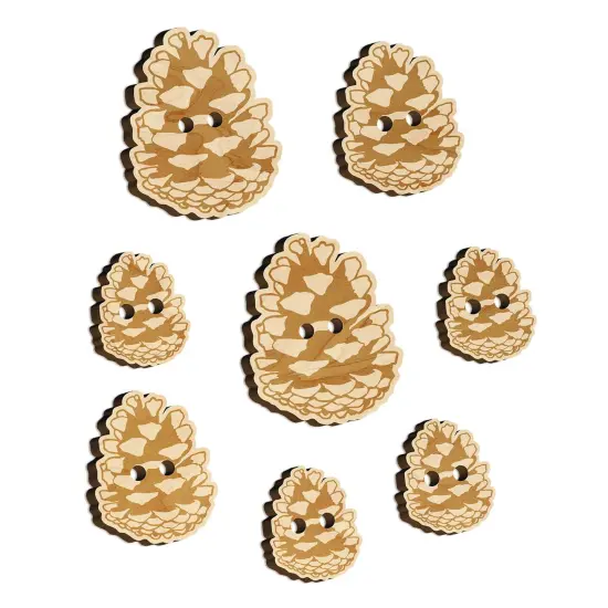 Realistic Pinecone Pine Cone Wood Buttons for Sewing Knitting Crochet DIY Craft {7}