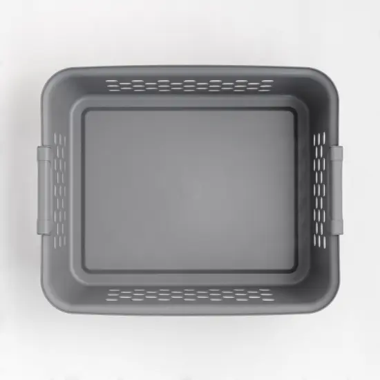 IRIS USA Medium Organizer Storage Basket, Gray, Pack of 4 {4}