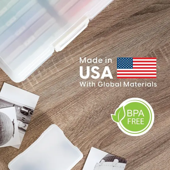 IRIS USA 4&rdquo; x 6&rdquo; Photo Storage Box with 16 Keeper Cases {4}