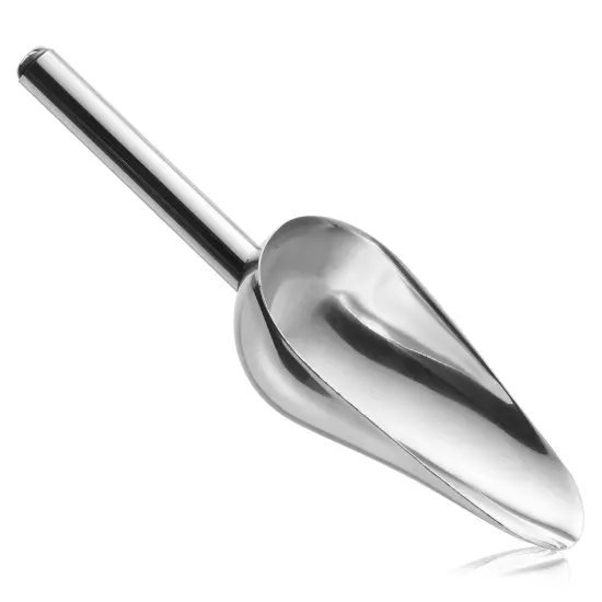 Olde Midway Stainless Steel Popcorn Machine Accessories - 4 Piece Set with Measuring Spoons, Scoop, and Salt Shaker {4}