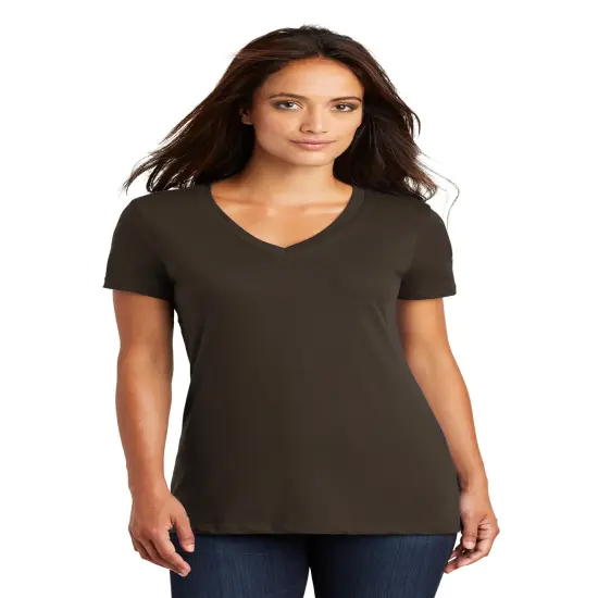 RADYAN&reg; Women&rsquo;s Short Sleeve V-Neck Tee Shirt For Adult Espresso {1}