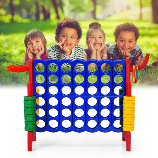Costway 4-in-A Row Giant Game Set w/Basketball Hoop for Family {4}