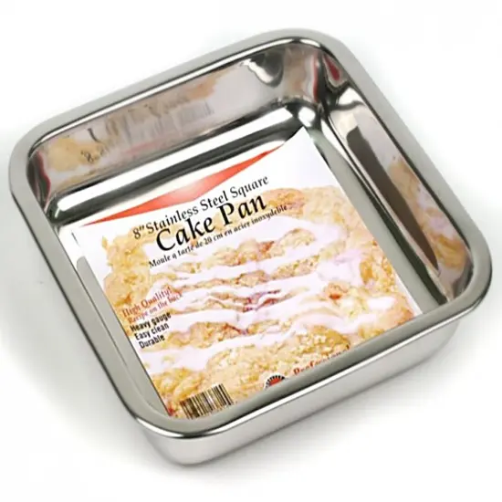 Stainless Steel Square Cake Pan w/ Mirror Finish {1}