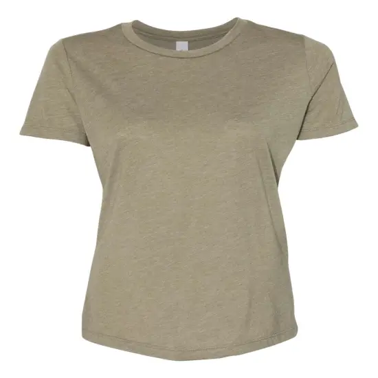 BELLA + CANVAS&reg; Women's Relaxed Fit Crewneck Short Sleeve Triblend Tee Olive triblend {2}