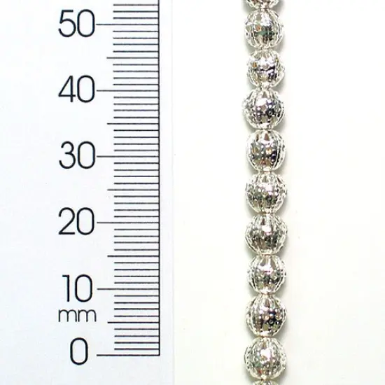 6 Packs of Filigree Metal Round 8 Inch Beads Strands Pack of2 {1}