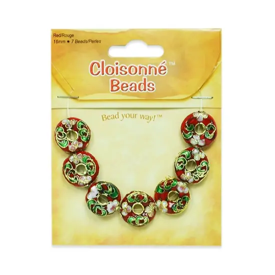 6 Packs of Cloisonne Donut Beads Pack of 7 {1}