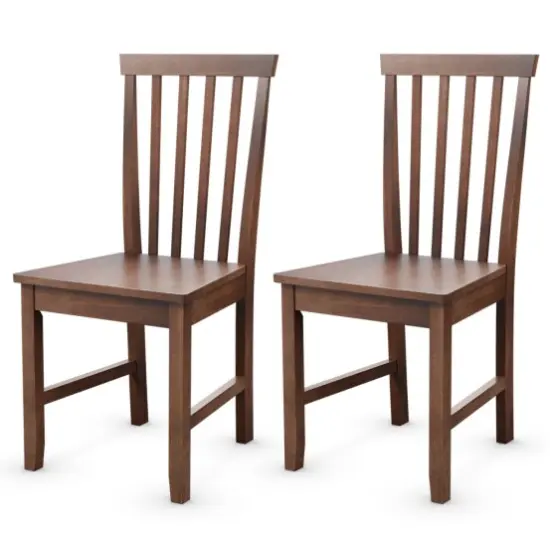 Set of 2 Dining Chair with Solid Wooden Legs {4}