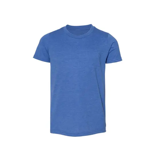 BELLA + CANVAS&reg; Youth CVC Jersey Crew Neck Tee - 3001YCVC Heather true royal {1}