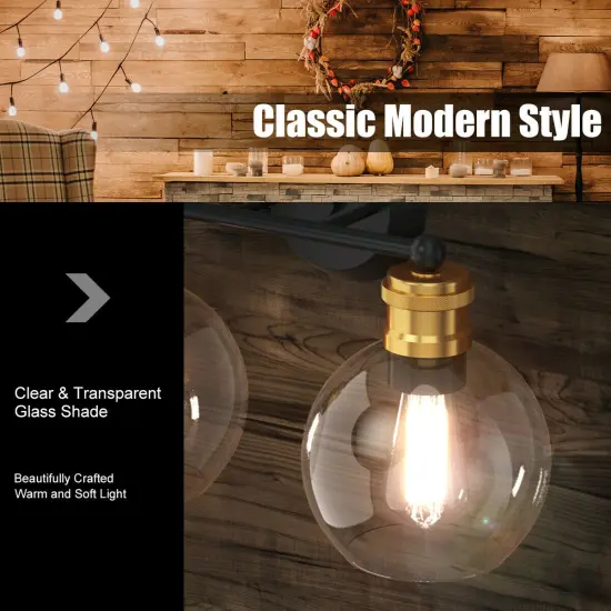 Modern 3-light Bubbled Glass Vanity Light {3}