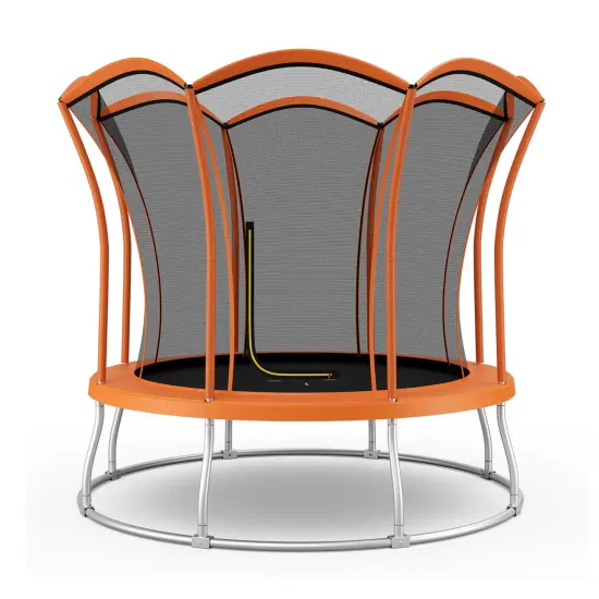 Unique Flower Shape Trampoline with Galvanized Steel Frame Orange {1}