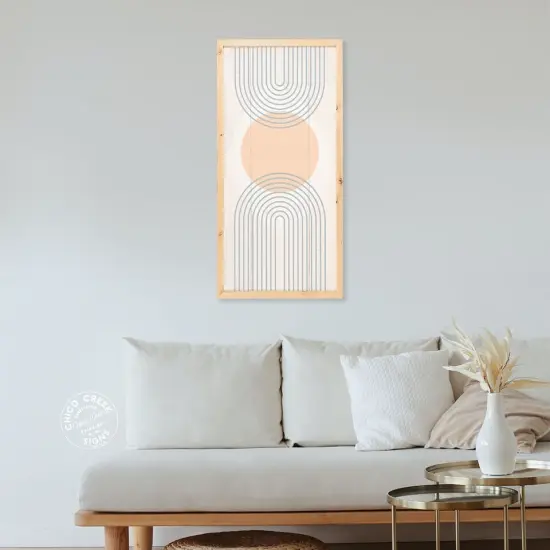 Abstract Pastel Wall Art Wood Sign Framed Home Decor Boho Flow {3}