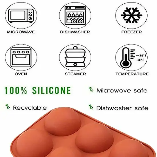 Half Ball Sphere Silicone Cake Mold for Hot Chocolate Bombs {3}