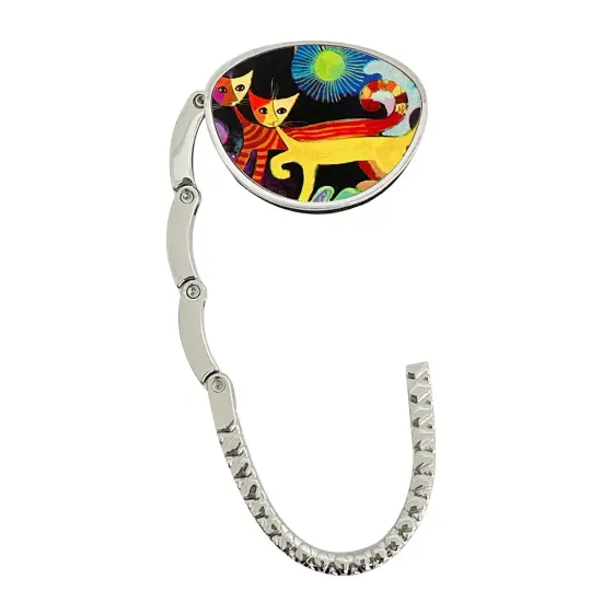 Wrapables Stylish Purse Hook Hanger, Foldable Handbag Table Hanger, Cats Playing {2}