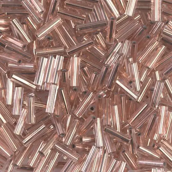 Miyuki 6mm Bugle Beads, Copper Lined Crystal Hex Cut, BGL2-0197H, 17 grams {1}