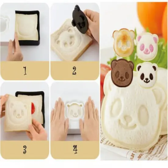 Panda Bear Sandwich Pocket Maker Bread Toast Mold Cutter Stamp. {3}