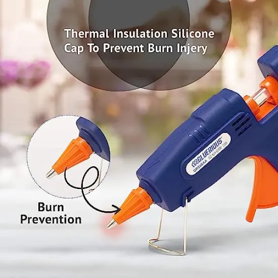 Mini Hot Glue Gun with 30 Glue Sticks for Crafts School & Christmas DIY Arts Home Quick Repairs, 20W, Blue {4}