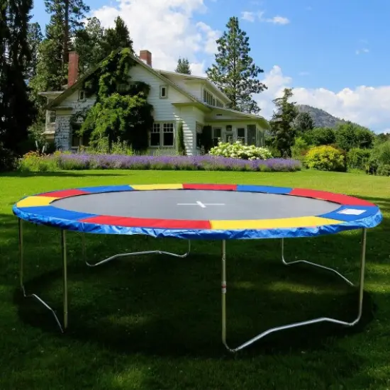 Colorful Safety Round Spring Pad Replacement Cover for 14' Trampoline {2}
