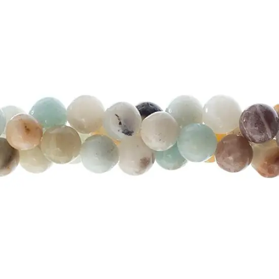 Earth's Jewel 7" Amazonite Natural Semi-Precious Strung Bead {4}