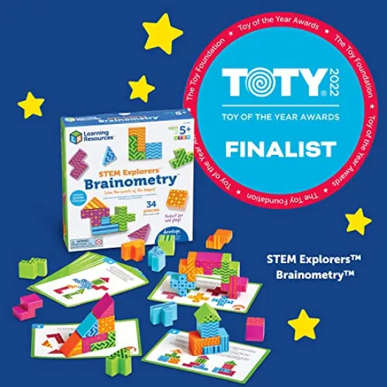STEM Explorers Brainometry - 34 Pieces, Ages 5+ STEM Toys for Kids, Brain Teaser Toys and Games, Kindergarten Games {6}