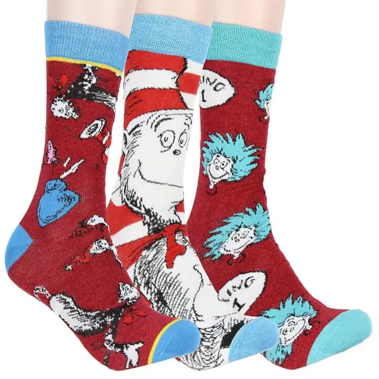 Cat in the Hat Crew Socks {1}