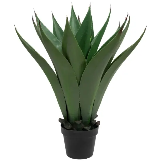 Northlight Real Touch&trade;️Artificial Agave Succulent Potted Plant - 26" Green {1}